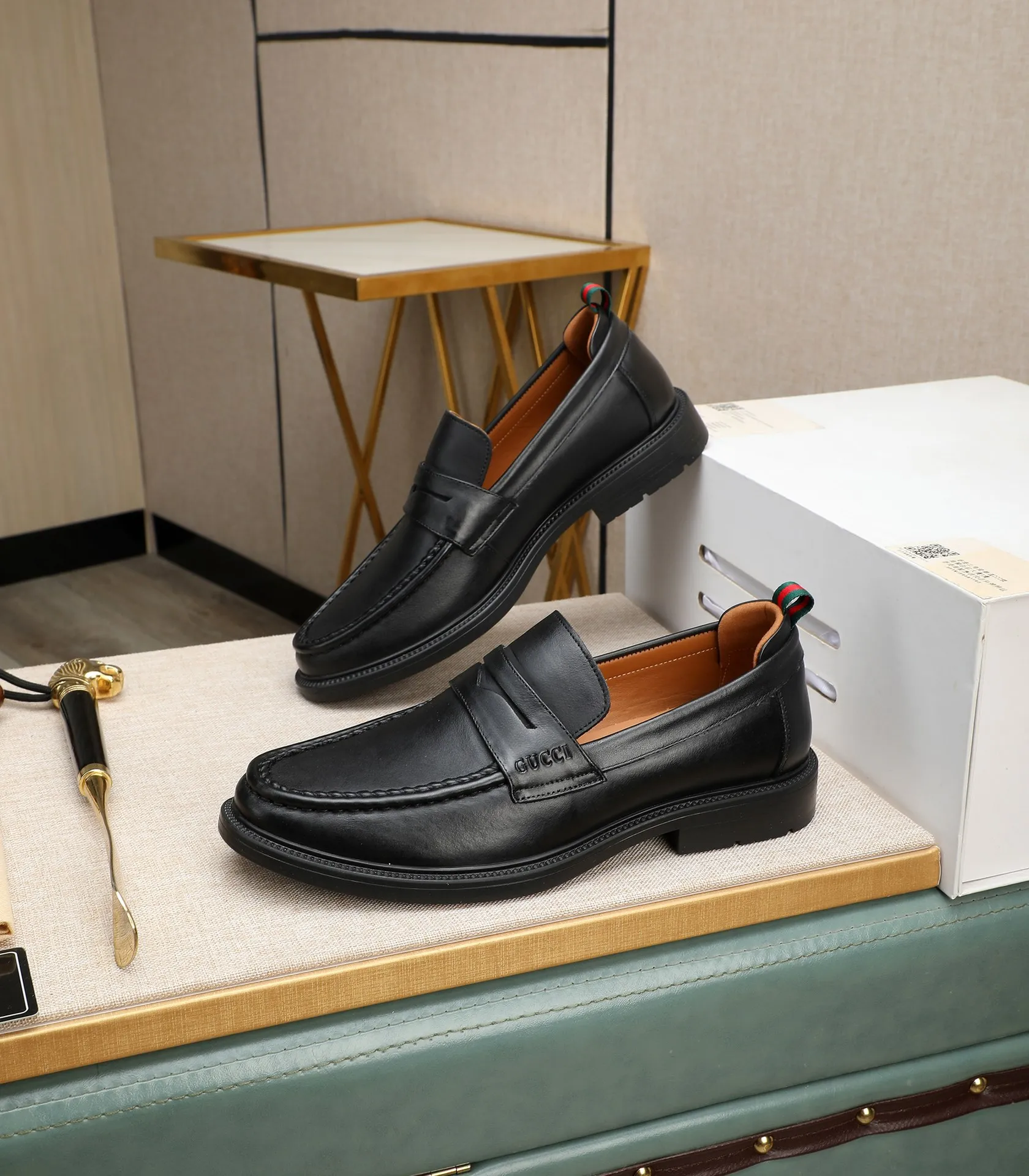 Men's men's shoes💰500📛📛Original (water-dyed cow lining) Gucci GUCCI official website formal shoes🌀 Italian🇮🇹imported cowhide➕top imported water-dyed cowhide lining💋Finely handmade original bottom, the real thing looks better when photographed in person Standard size 38-44